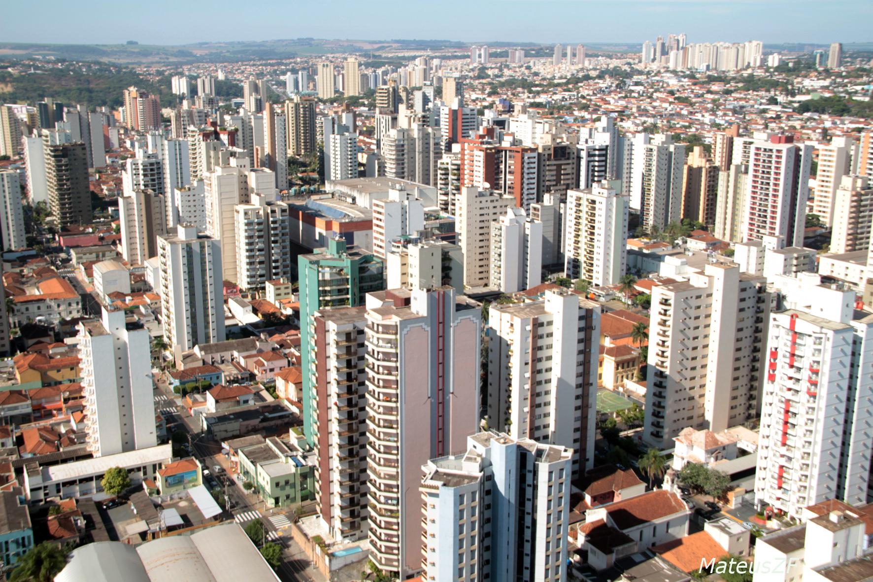 Morar em Ribeirão Preto: vista aérea da região central da cidade